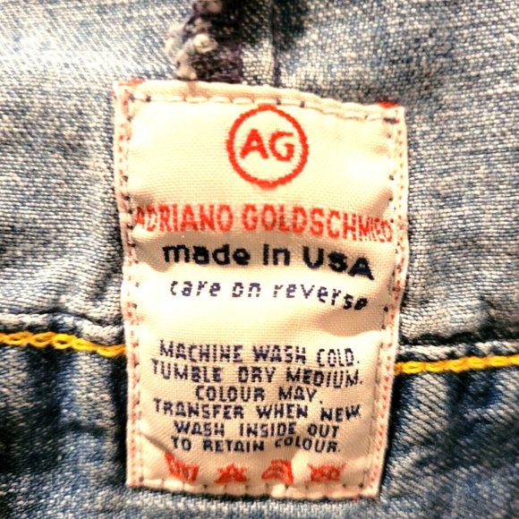AG Adriano Goldschmied Denim Jacket Womens S Small The Alamo Distressed EUC - Picture 13 of 14